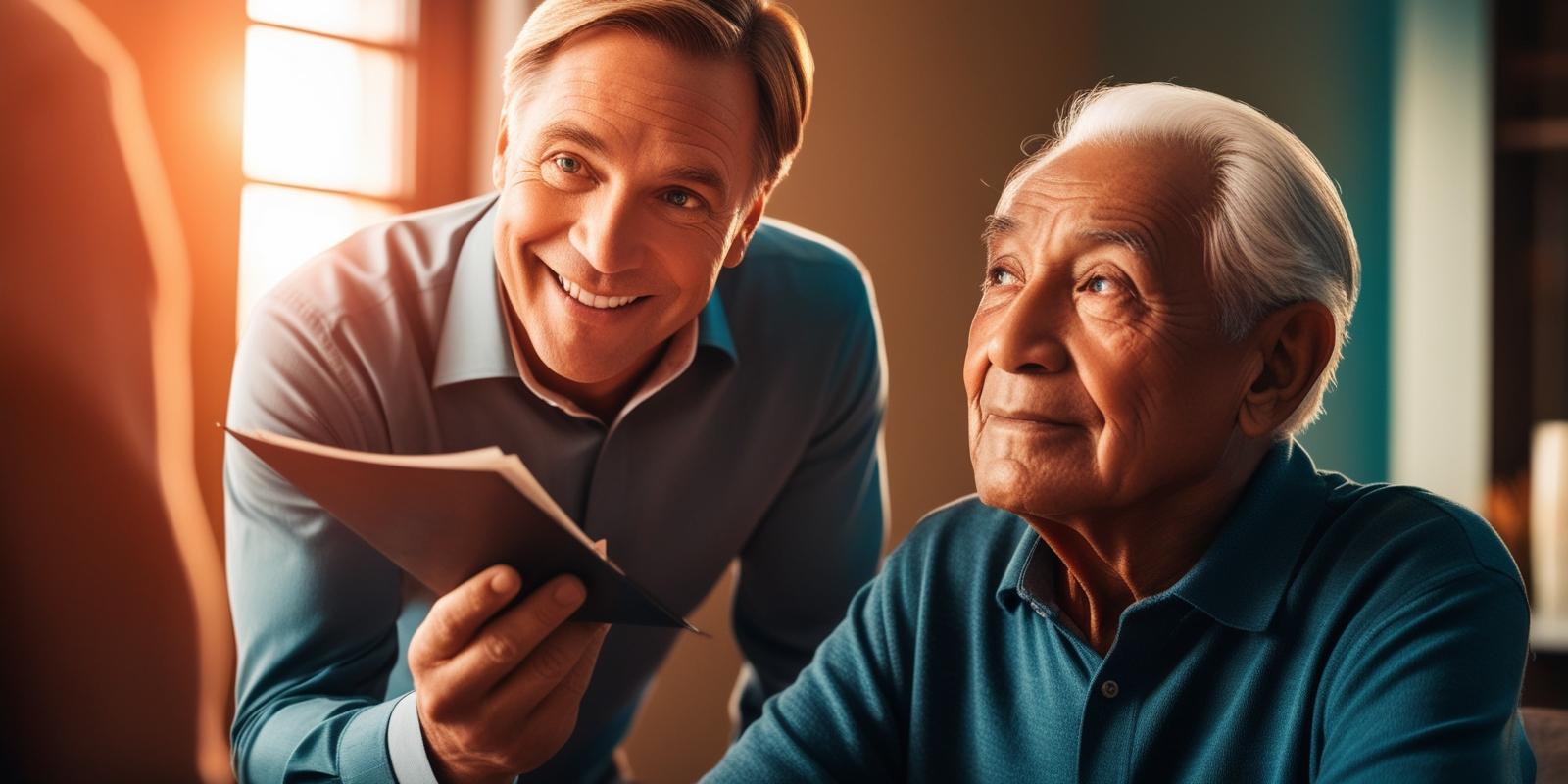 Senior couple reviewing financial documents with a financial advisor